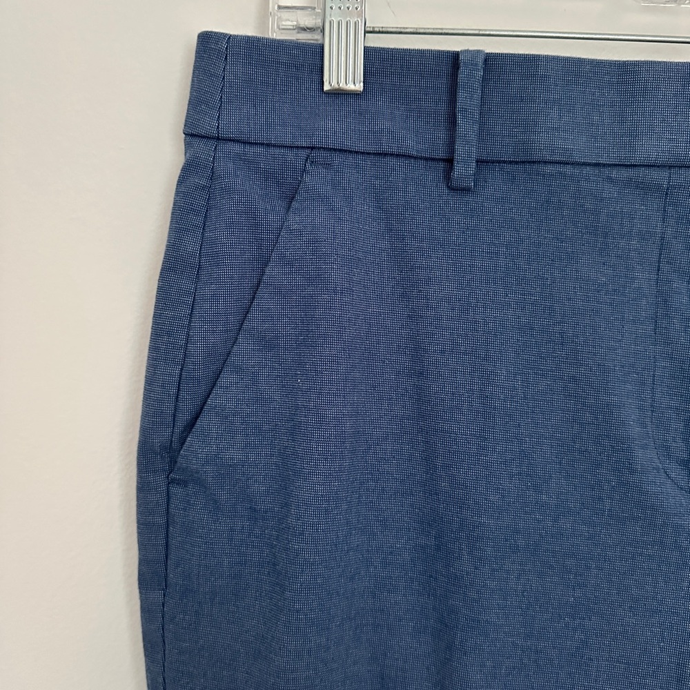 Ann Taylor LOFT Perfect Straight Dress Pants Womens 10 Tall Blue Straight Leg